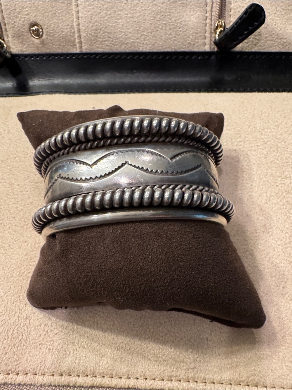 Vintage Navajo Sterling Silver Cuff Bracelet
Circa 1950